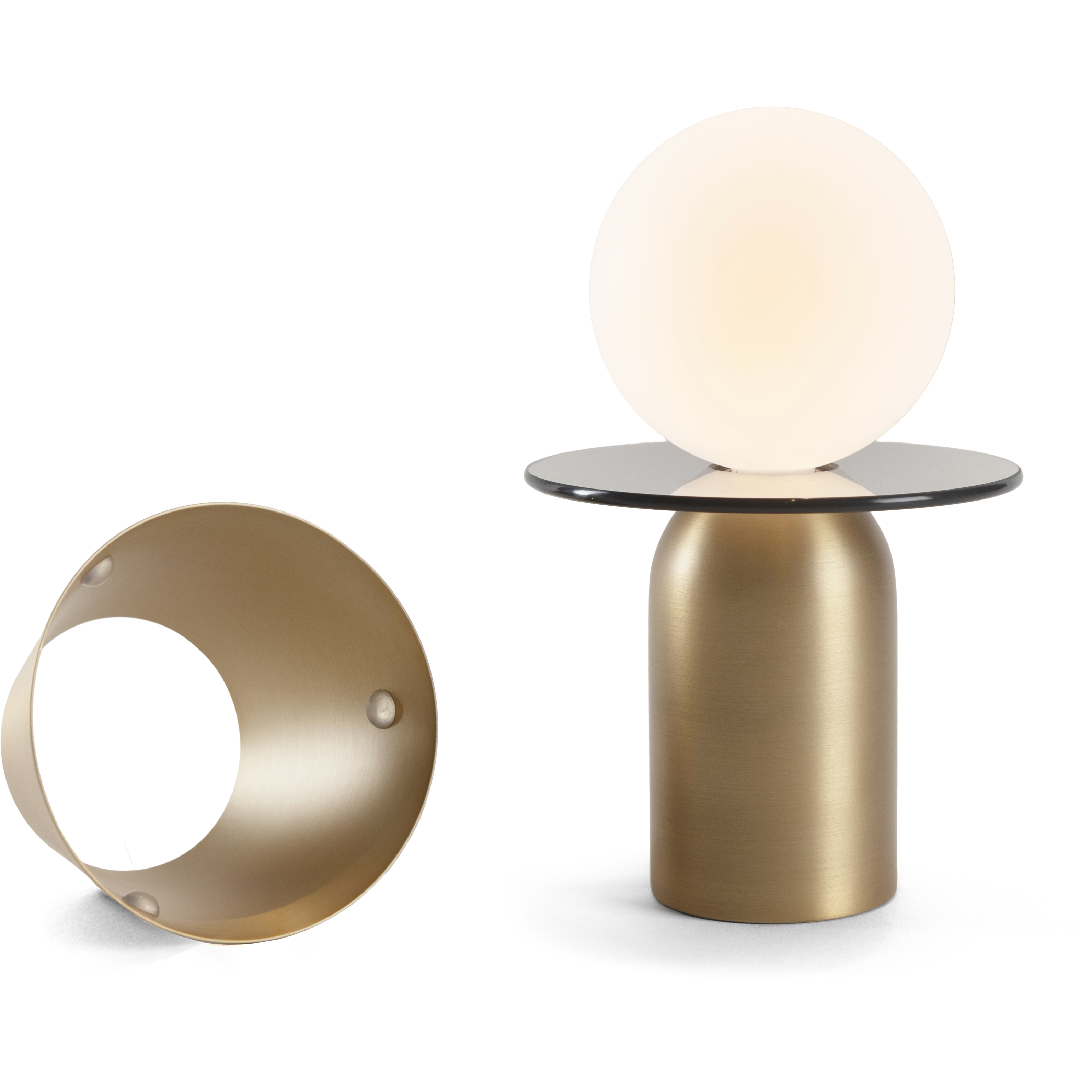 Guy LED 5 inch Brass Lantern